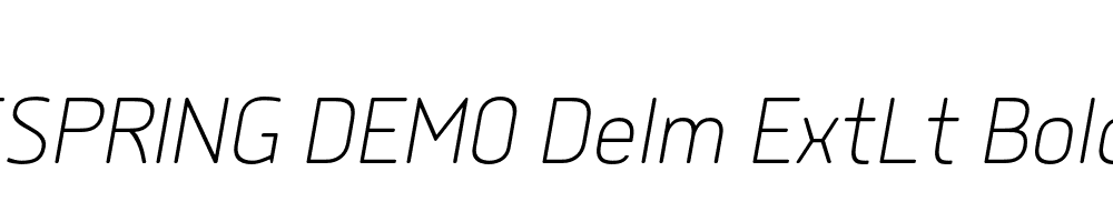  DEMO Delm ExtLt Bold Italic