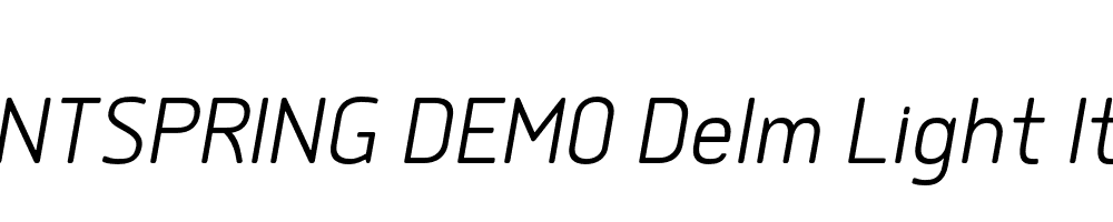  DEMO Delm Light Italic