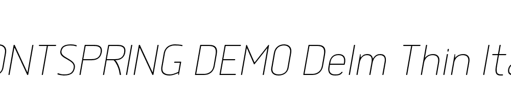  DEMO Delm Thin Italic