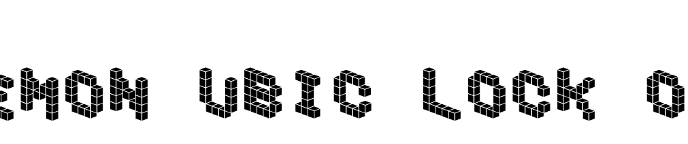 Demon Cubic Block Font