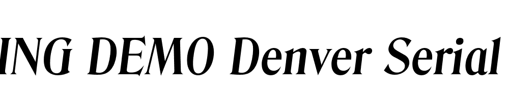  DEMO Denver Serial Bold Italic