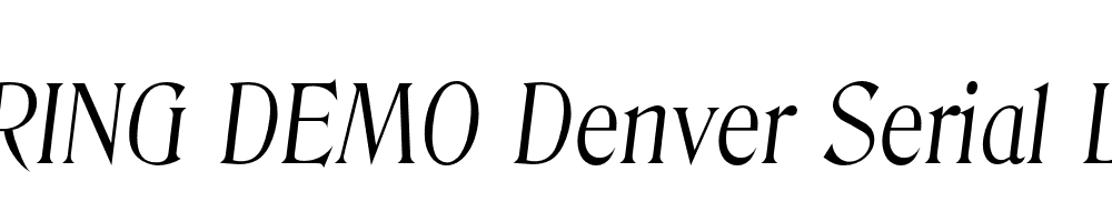  DEMO Denver Serial Light Italic