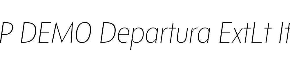 FSP DEMO Departura ExtLt Italic