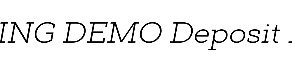  DEMO Deposit Pro Lt Italic