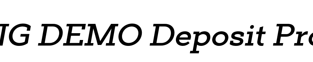  DEMO Deposit Pro SmBd Italic