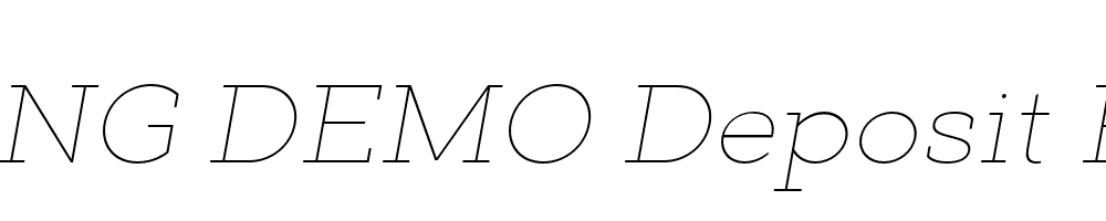  DEMO Deposit Pro Th Italic