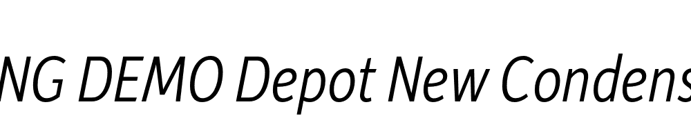  DEMO Depot New Condensed Lt Italic