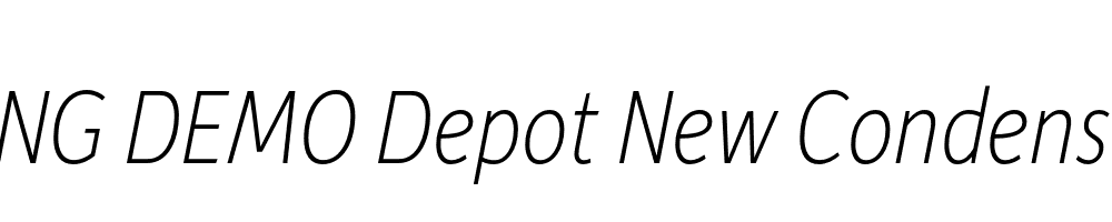  DEMO Depot New Condensed Th Italic