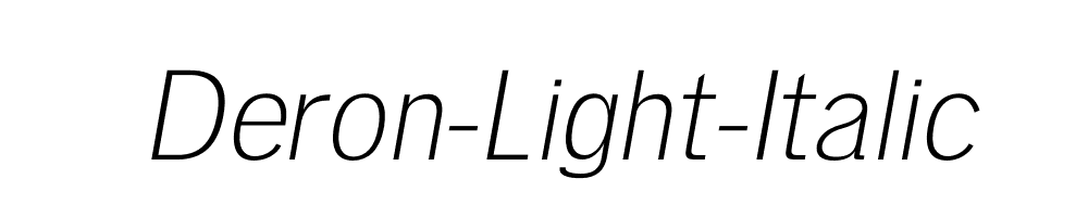 Deron-Light-Italic