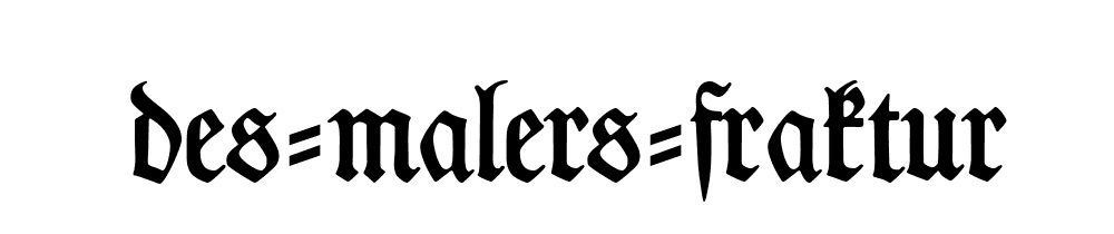 Des Malers Fraktur