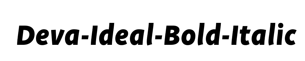 Deva-Ideal-Bold-Italic