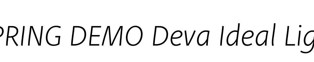  DEMO Deva Ideal Light Italic