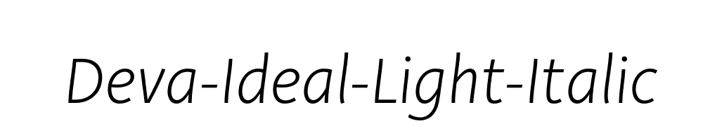 Deva-Ideal-Light-Italic