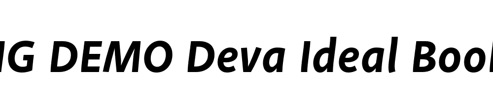  DEMO Deva Ideal Book Bold Italic