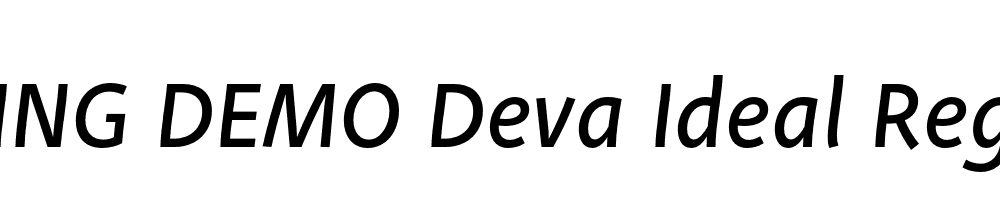  DEMO Deva Ideal Regular Italic