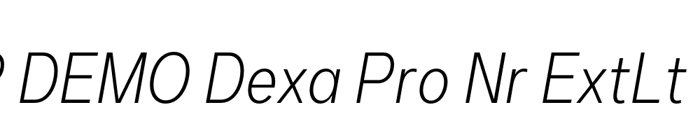 FSP DEMO Dexa Pro Nr ExtLt Italic