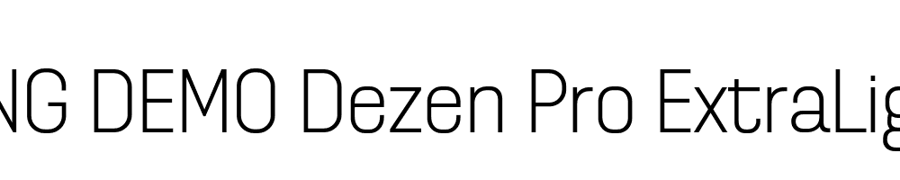  DEMO Dezen Pro ExtraLight Regular