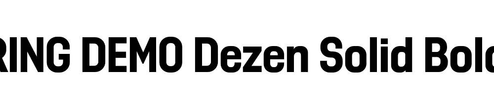  DEMO Dezen Solid Bold Regular