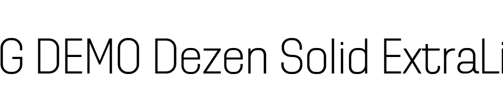  DEMO Dezen Solid ExtraLight Regular