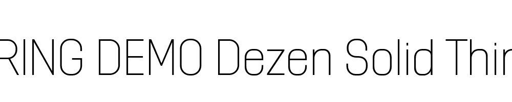  DEMO Dezen Solid Thin Regular