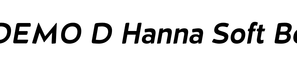  DEMO D Hanna Soft Bold Italic Regular