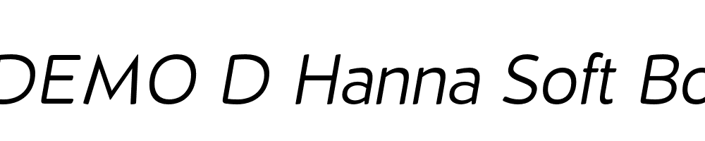  DEMO D Hanna Soft Book Italic Regular