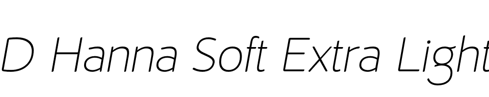  DEMO D Hanna Soft Extra Light Italic Regular