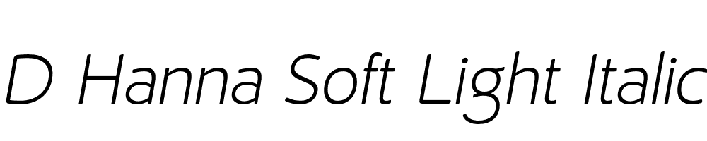  DEMO D Hanna Soft Light Italic Regular