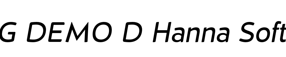  DEMO D Hanna Soft Italic Regular