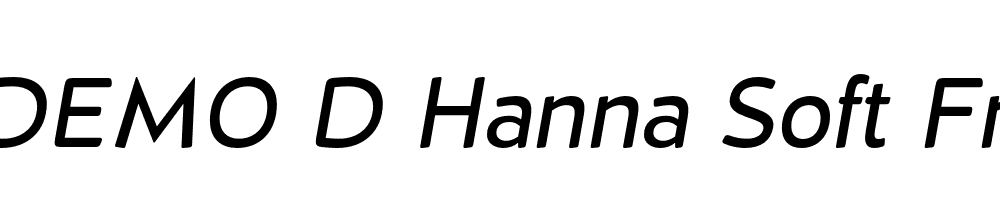  DEMO D Hanna Soft Free Italic Regular