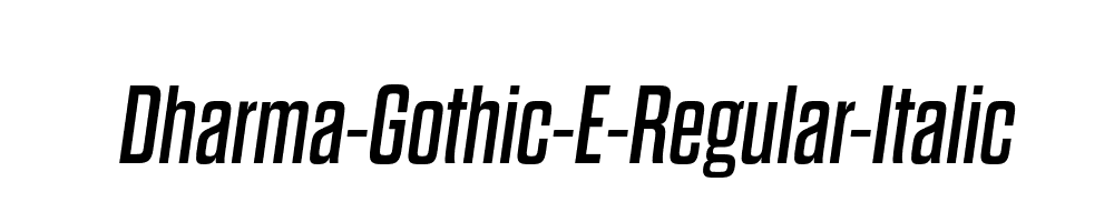 Dharma-Gothic-E-Regular-Italic