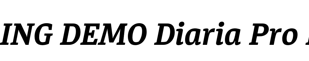  DEMO Diaria Pro Bold Italic