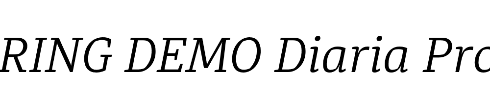  DEMO Diaria Pro Lt Italic