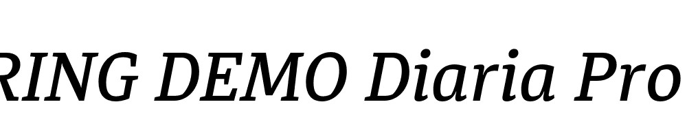  DEMO Diaria Pro Md Italic