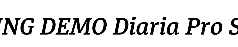  DEMO Diaria Pro SmBd Italic