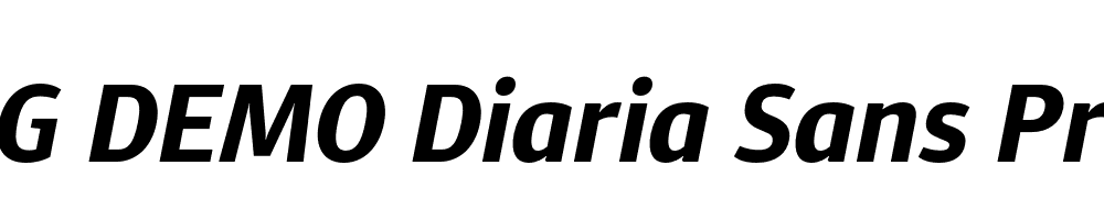  DEMO Diaria Sans Pro Bold Italic