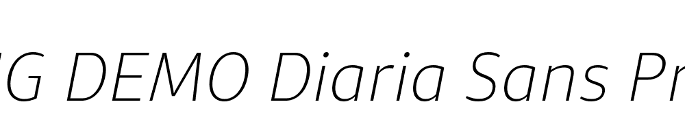  DEMO Diaria Sans Pro ExLt Italic