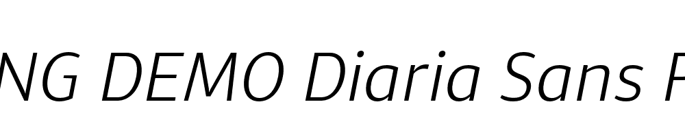  DEMO Diaria Sans Pro Lt Italic