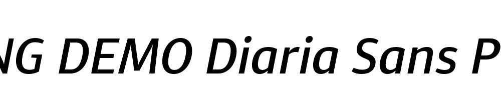  DEMO Diaria Sans Pro Md Italic