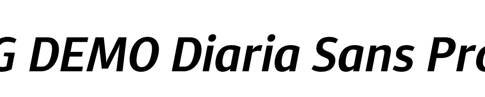  DEMO Diaria Sans Pro SmBd Italic