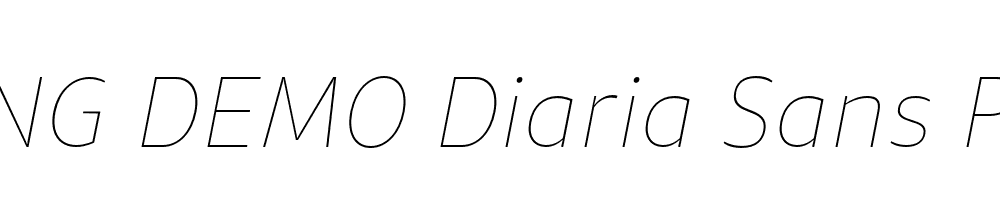  DEMO Diaria Sans Pro Th Italic