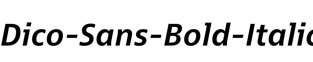 Dico-Sans-Bold-Italic