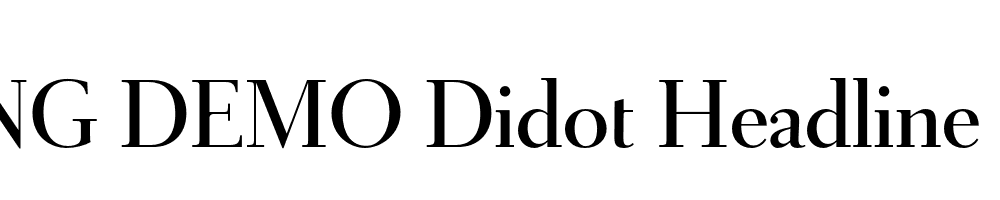  DEMO Didot Headline Demi Regular