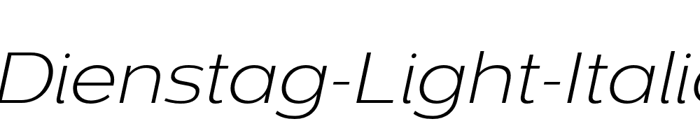 Dienstag-Light-Italic