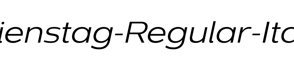 Dienstag-Regular-Italic