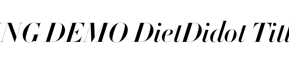  DEMO DietDidot Title Bold Italic