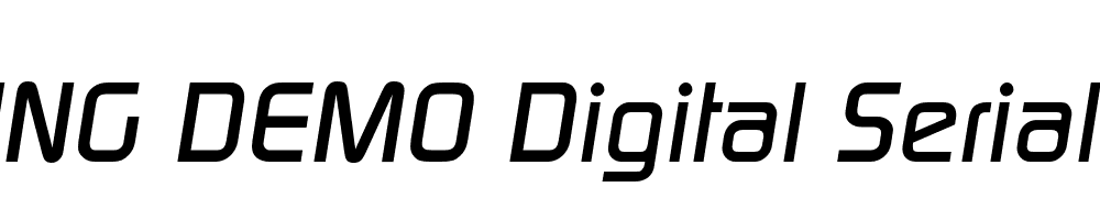  DEMO Digital Serial Bold Italic