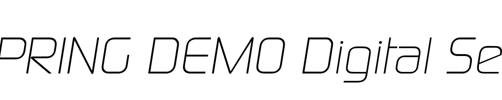  DEMO Digital Serial Italic