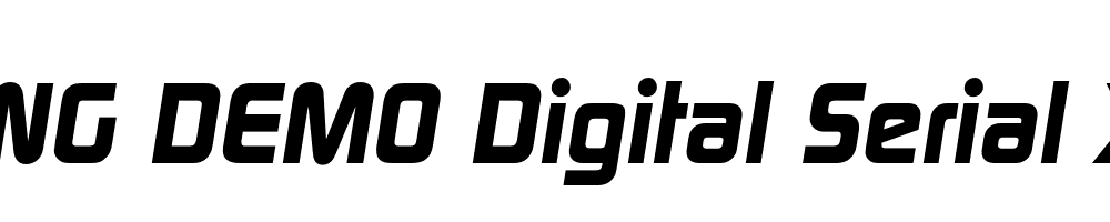  DEMO Digital Serial Xbold Italic