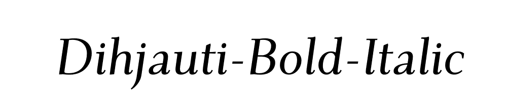 Dihjauti-Bold-Italic